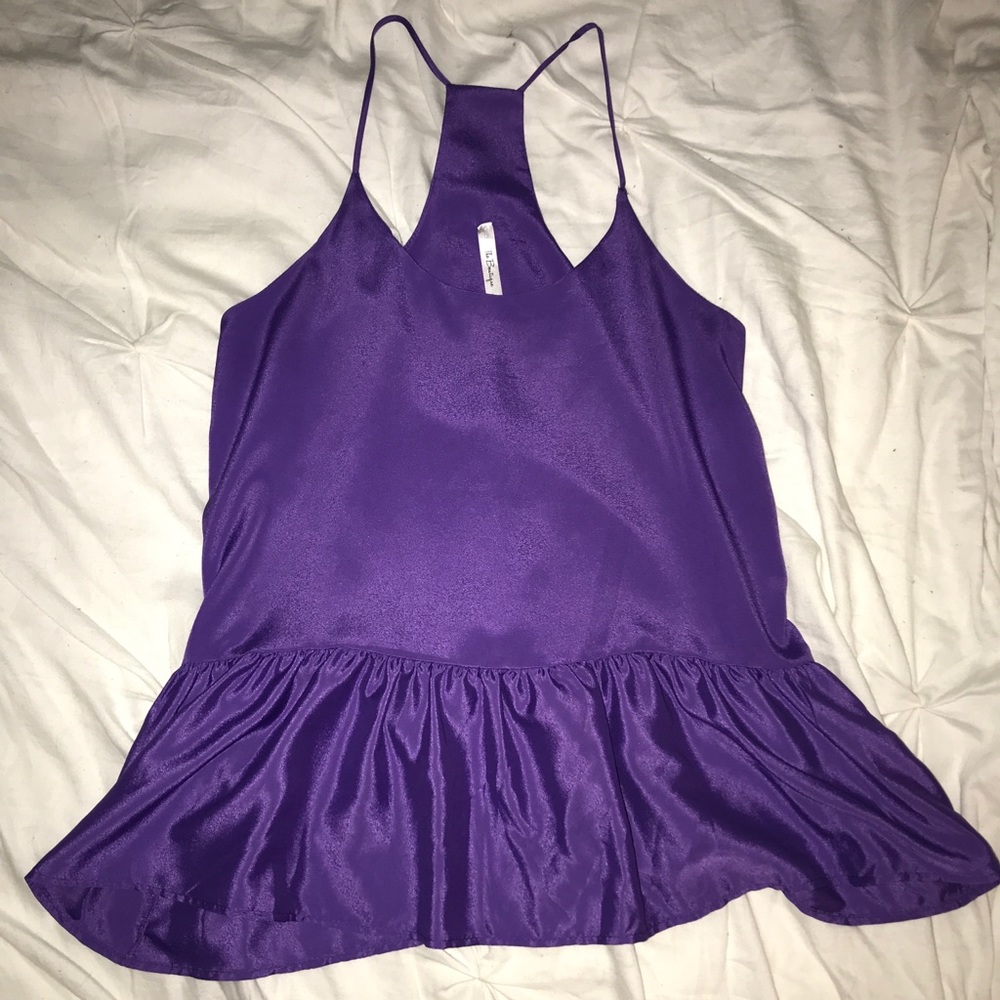 Spaghetti strapped racerback blouse